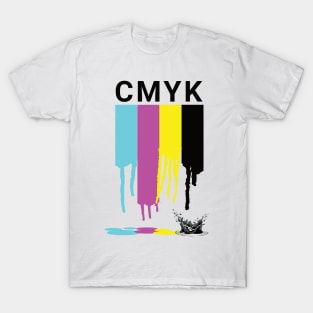 CMYK Drip and Splash T-Shirt
